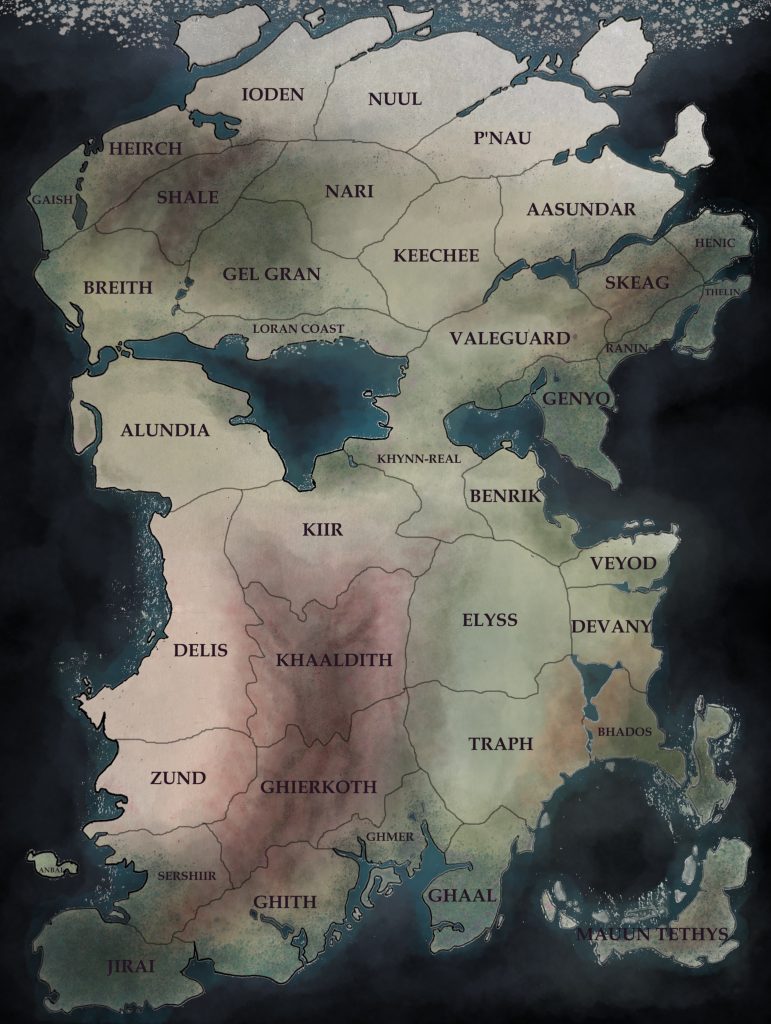 Map of the Various Regions on Vega